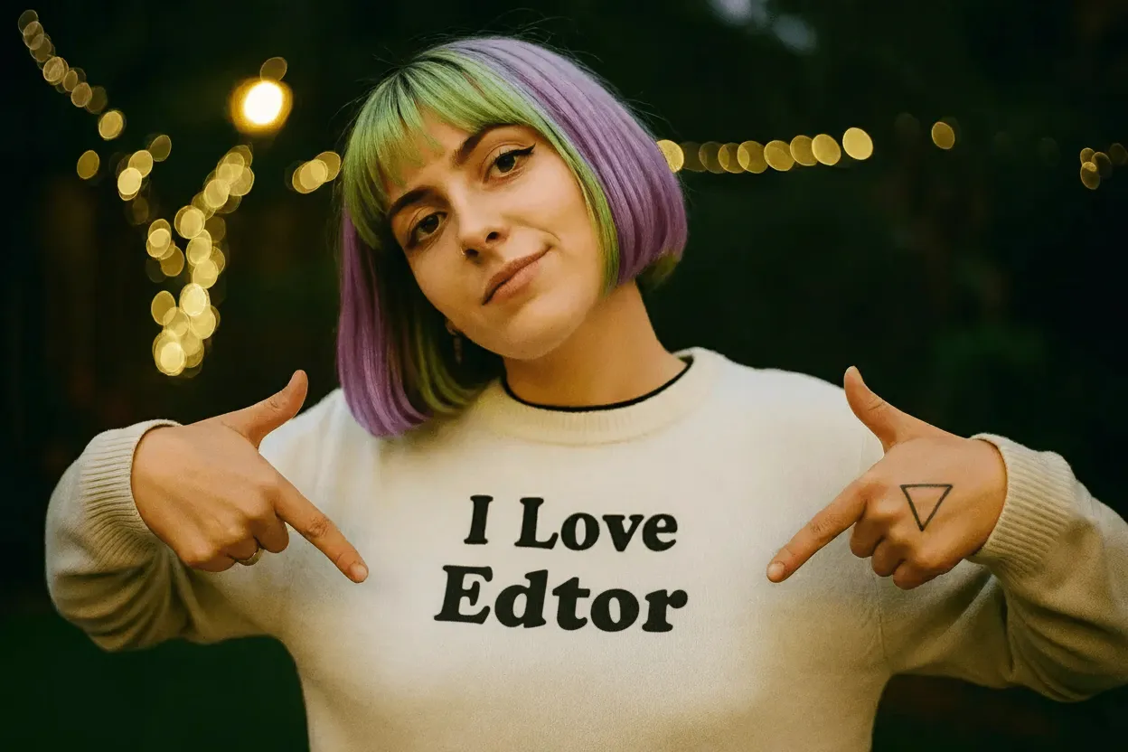 After: Replace 'Linux' on the clothes with 'Editor'
