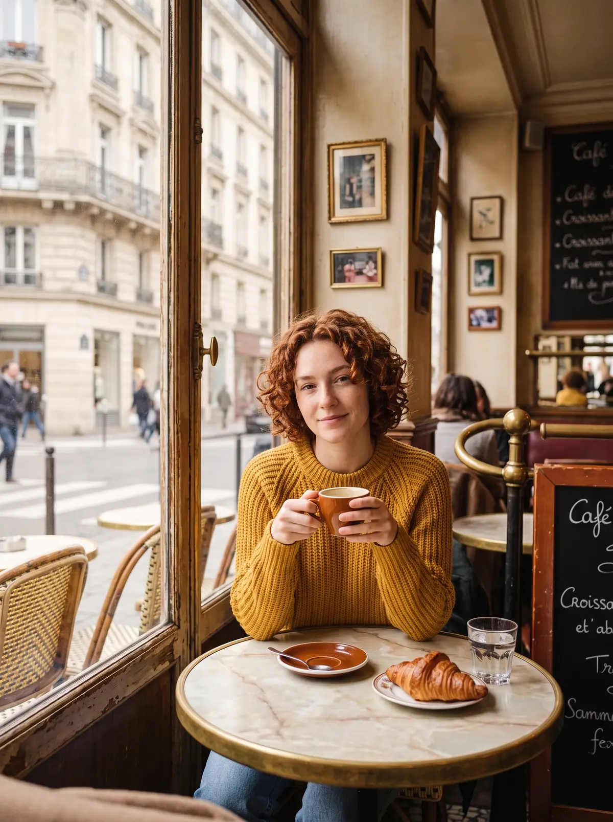 The same character, Café scene