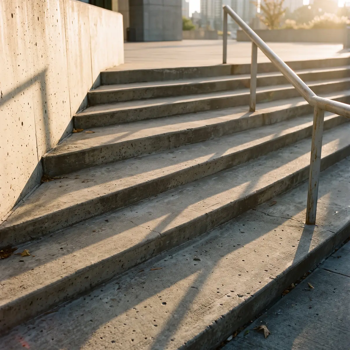 Concrete steps scene